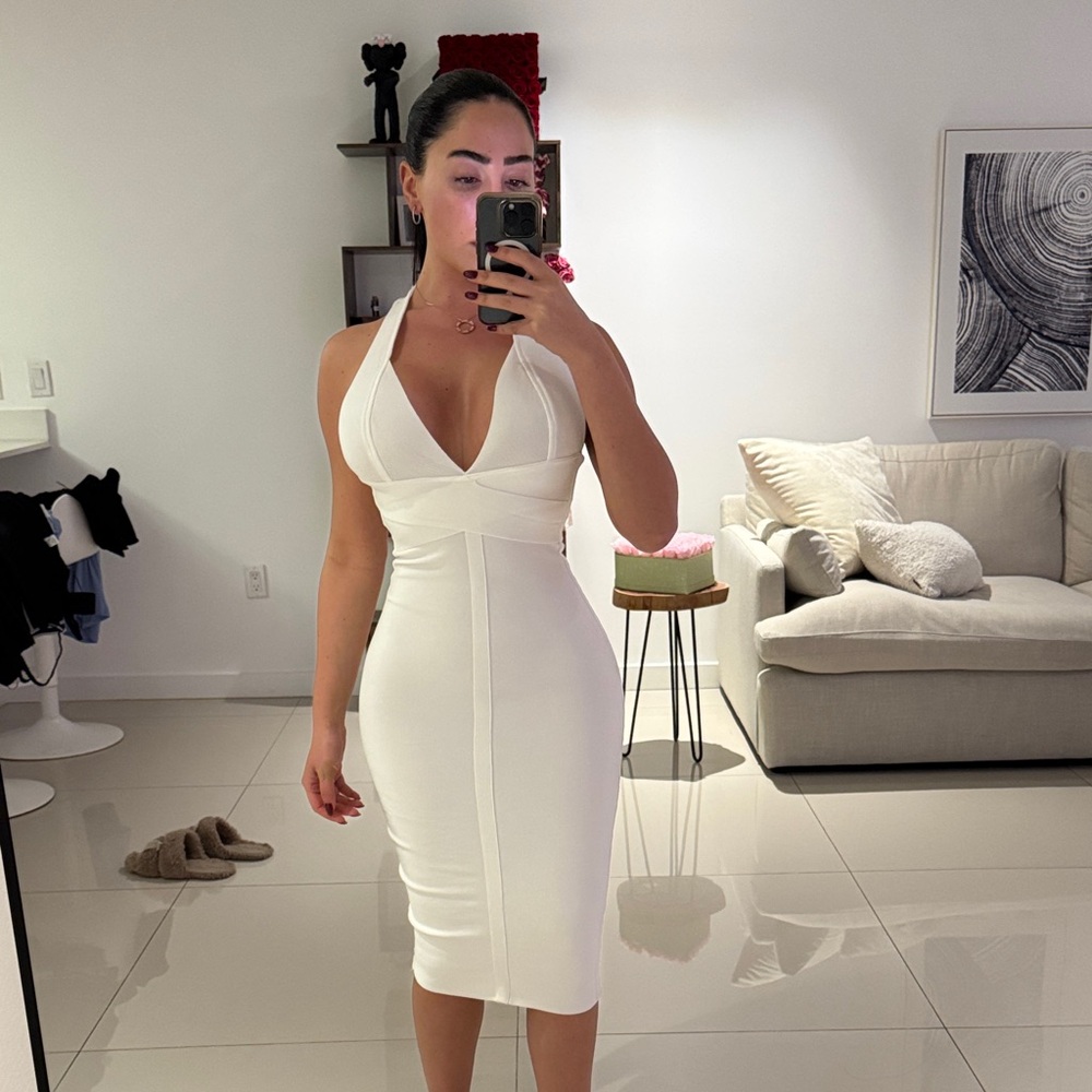 White bandage dress baby boo